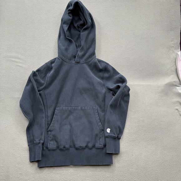 Champion x Todd Snyder Hoodie Mens X-Small Blue Ribbed Side Panels Kangaroo - Picture 1 of 10